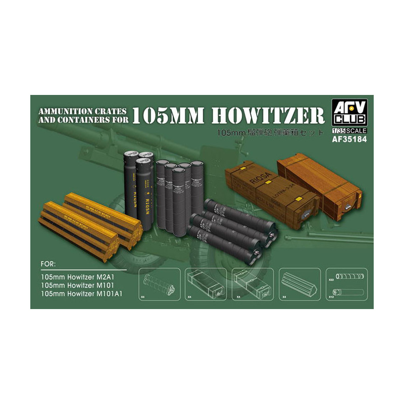 Afv Club Ammo Crates And Containers For Mm Howitzer